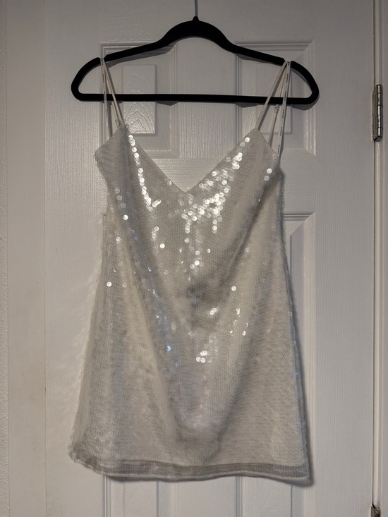 Retrofete White Sequin Mini Slip Dress - Picture 6 of 13